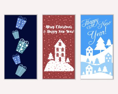 Mutlu Noeller ve mutlu yeni yıl tebrik kartları   