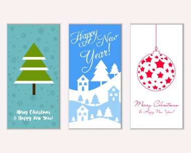 Mutlu Noeller ve mutlu yeni yıl tebrik kartları   