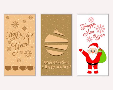 Mutlu Noeller ve mutlu yeni yıl tebrik kartları   