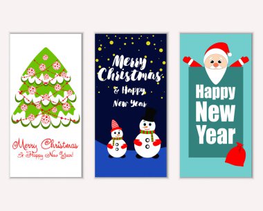 Mutlu Noeller ve mutlu yeni yıl tebrik kartları   