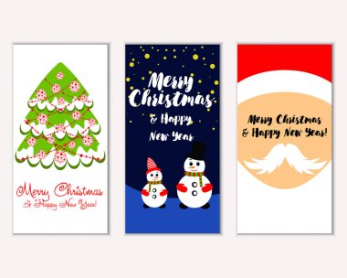 Mutlu Noeller ve mutlu yeni yıl tebrik kartları  