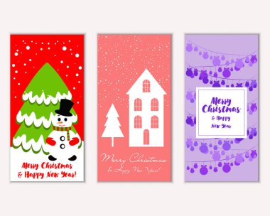 Mutlu Noeller ve mutlu yeni yıl tebrik kartları   