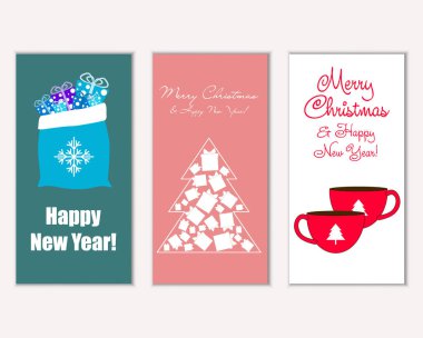 Mutlu Noeller ve mutlu yeni yıl tebrik kartları   
