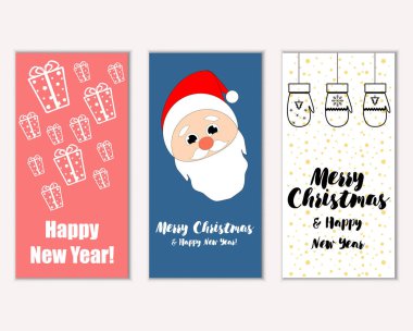 Mutlu Noeller ve mutlu yeni yıl tebrik kartları    