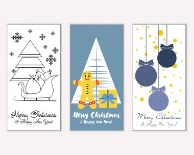 Mutlu Noeller ve mutlu yeni yıl tebrik kartları   