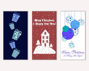 Mutlu Noeller ve mutlu yeni yıl tebrik kartları    