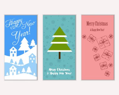 Mutlu Noeller ve mutlu yeni yıl tebrik kartları   