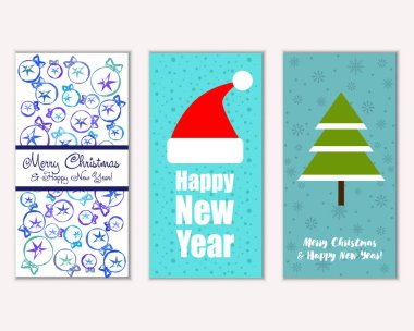 Mutlu Noeller ve mutlu yeni yıl tebrik kartları   