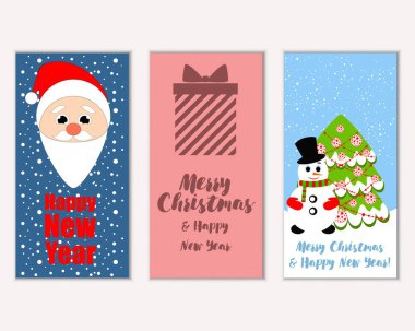 Mutlu Noeller ve mutlu yeni yıl tebrik kartları  