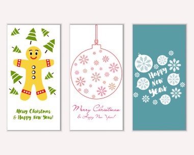 Mutlu Noeller ve mutlu yeni yıl tebrik kartları   