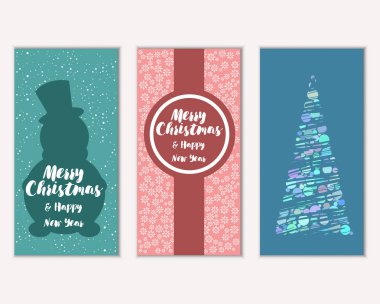 Mutlu Noeller ve mutlu yeni yıl tebrik kartları  