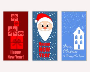 Mutlu Noeller ve mutlu yeni yıl tebrik kartları  