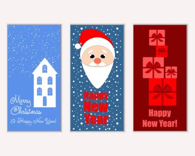 Mutlu Noeller ve mutlu yeni yıl tebrik kartları  