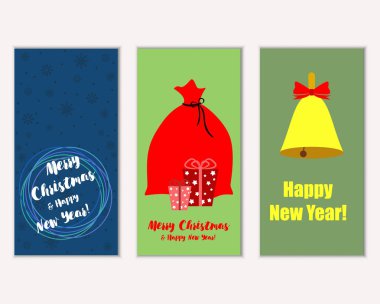 Mutlu Noeller ve mutlu yeni yıl tebrik kartları  