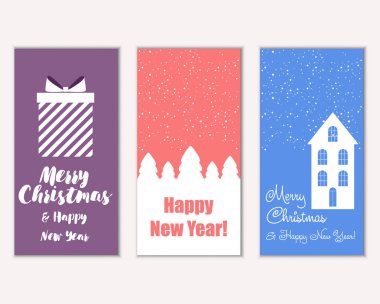 Mutlu Noeller ve mutlu yeni yıl tebrik kartları  