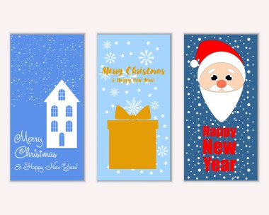 Mutlu Noeller ve mutlu yeni yıl tebrik kartları  