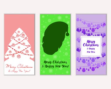 Mutlu Noeller ve mutlu yeni yıl tebrik kartları  