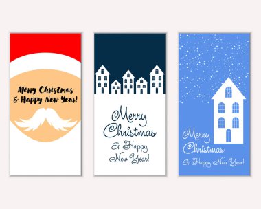 Mutlu Noeller ve mutlu yeni yıl tebrik kartları  