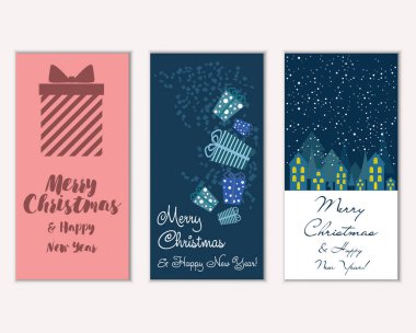 Mutlu Noeller ve mutlu yeni yıl tebrik kartları  