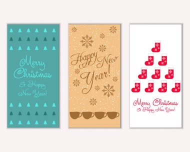 Mutlu Noeller ve mutlu yeni yıl tebrik kartları   