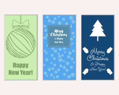 Mutlu Noeller ve mutlu yeni yıl tebrik kartları   