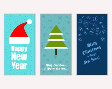 Mutlu Noeller ve mutlu yeni yıl tebrik kartları   