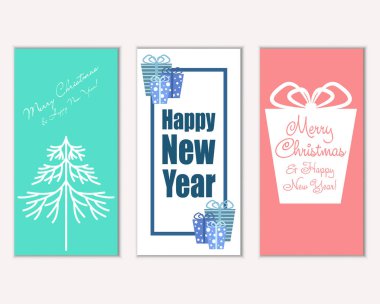 Mutlu Noeller ve mutlu yeni yıl tebrik kartları   