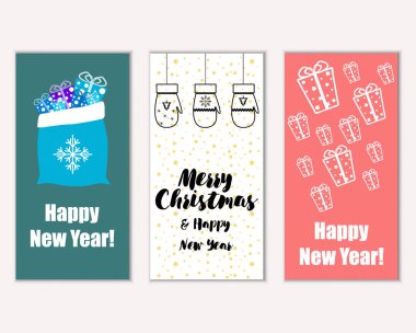 Mutlu Noeller ve mutlu yeni yıl tebrik kartları   