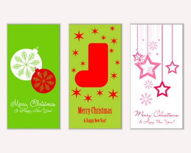 vektör çizim kış tatil tebrik kartları