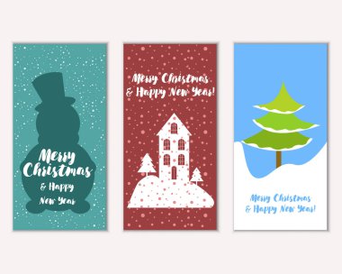 Mutlu Noeller ve mutlu yeni yıl tebrik kartları  
