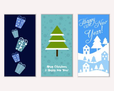 Mutlu Noeller ve mutlu yeni yıl tebrik kartları   