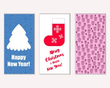 Mutlu Noeller ve mutlu yeni yıl tebrik kartları   