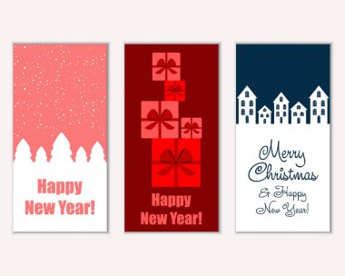 Mutlu Noeller ve mutlu yeni yıl tebrik kartları  