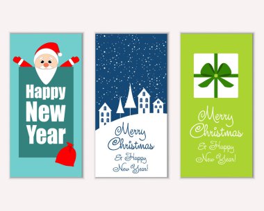 Mutlu Noeller ve mutlu yeni yıl tebrik kartları   