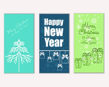 Mutlu Noeller ve mutlu yeni yıl tebrik kartları   