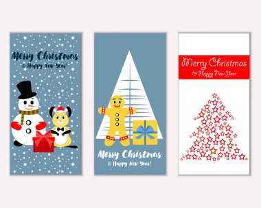 Mutlu Noeller ve mutlu yeni yıl tebrik kartları   