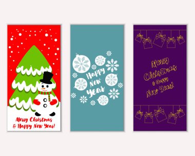 Mutlu Noeller ve mutlu yeni yıl tebrik kartları  