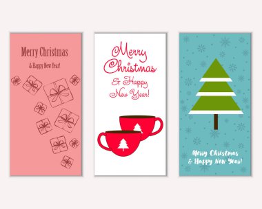 Mutlu Noeller ve mutlu yeni yıl tebrik kartları   