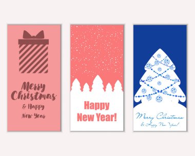 Mutlu Noeller ve mutlu yeni yıl tebrik kartları  