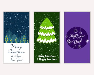 Mutlu Noeller ve mutlu yeni yıl tebrik kartları  