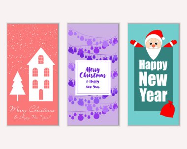 Mutlu Noeller ve mutlu yeni yıl tebrik kartları   