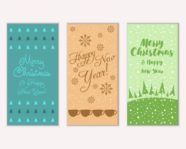 Mutlu Noeller ve mutlu yeni yıl tebrik kartları   