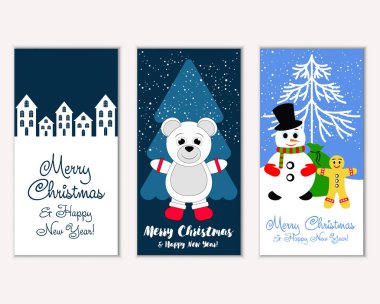 Mutlu Noeller ve mutlu yeni yıl tebrik kartları   