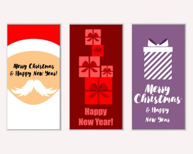 Mutlu Noeller ve mutlu yeni yıl tebrik kartları  