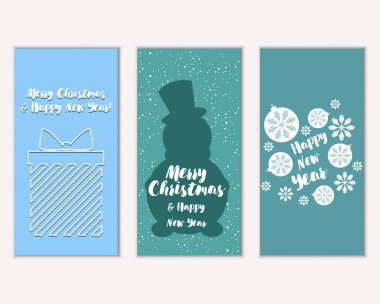 Mutlu Noeller ve mutlu yeni yıl tebrik kartları  