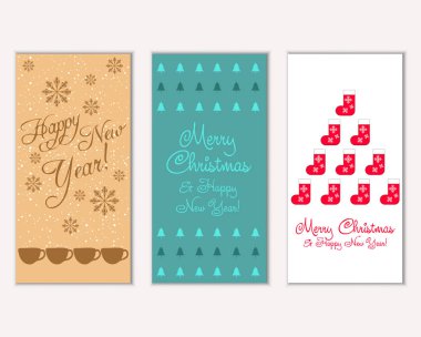 Mutlu Noeller ve mutlu yeni yıl tebrik kartları   