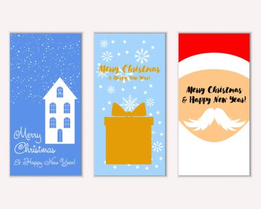 Mutlu Noeller ve mutlu yeni yıl tebrik kartları  