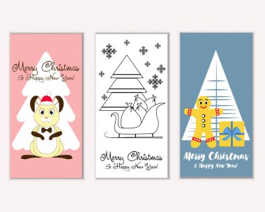 Mutlu Noeller ve mutlu yeni yıl tebrik kartları   