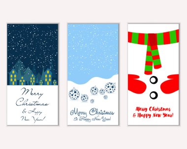 Mutlu Noeller ve mutlu yeni yıl tebrik kartları  