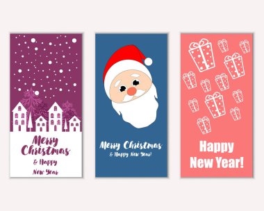 Mutlu Noeller ve mutlu yeni yıl tebrik kartları    